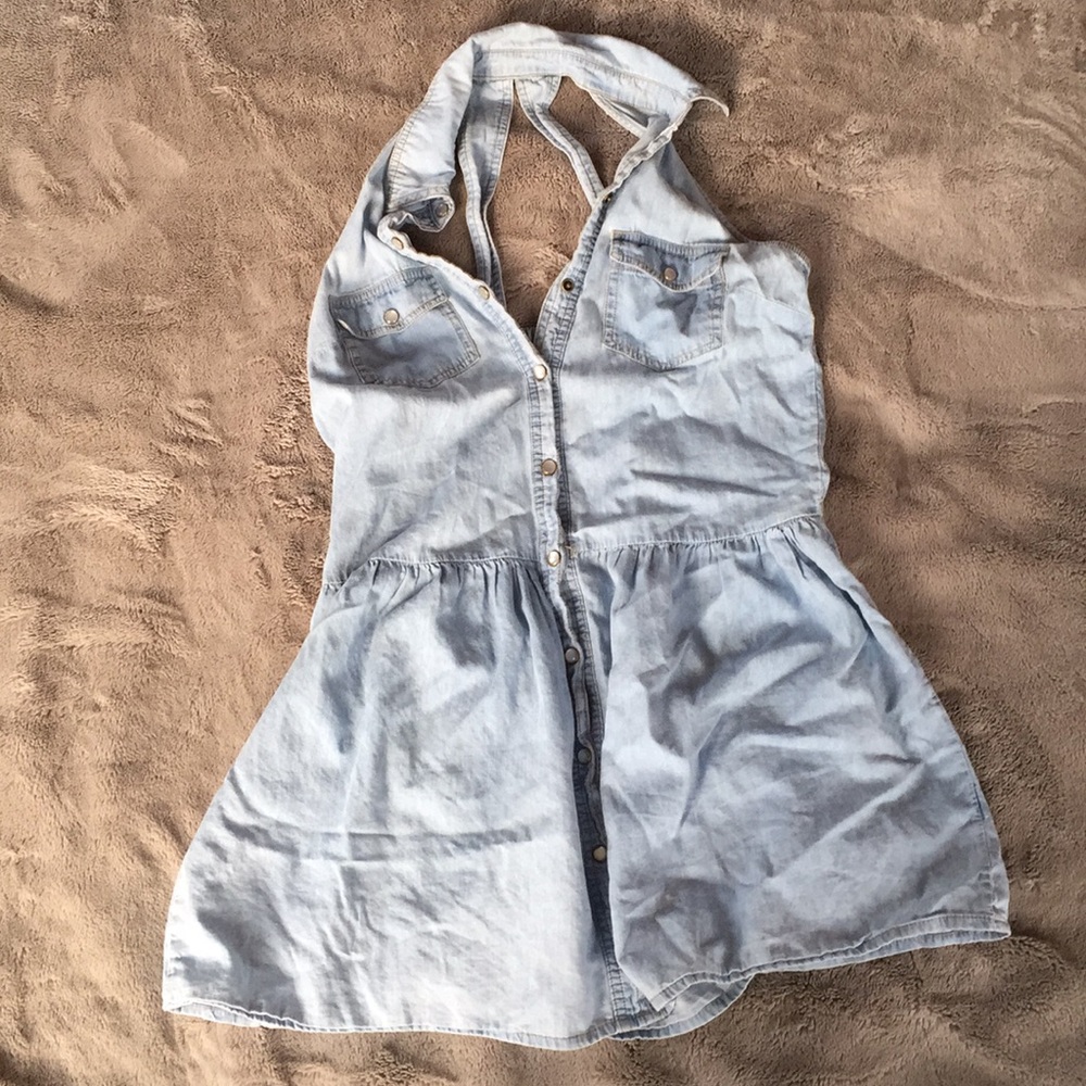 Light Blue Button Up Dress